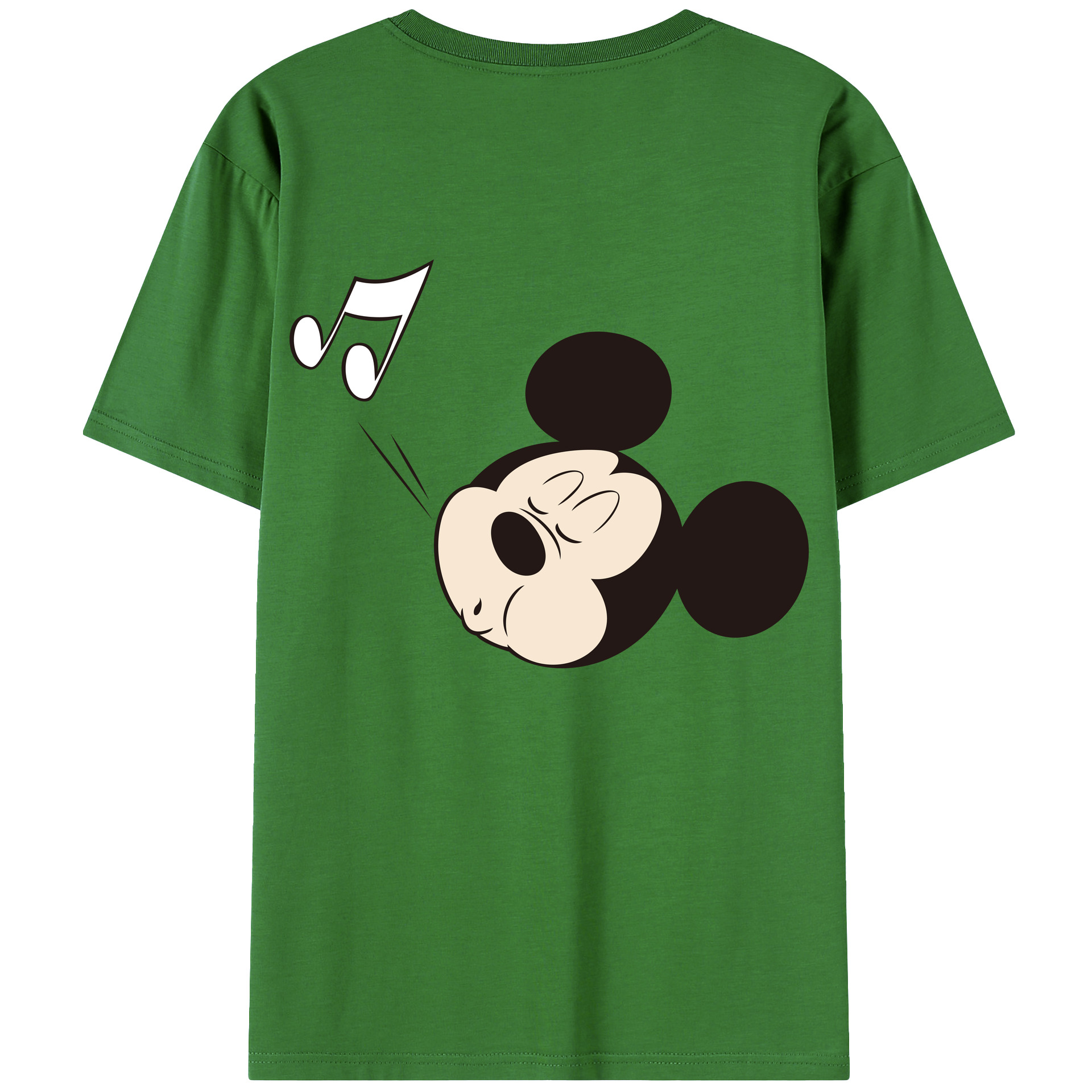 （画像用） ミッキーマウス Mickey Mouse レディース半袖Tシャツ(バックプリント)